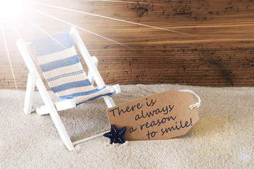 Summer Sunny Label And Quote Always A Reason To Smile
