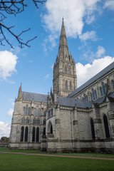 Fototapeta na wymiar Exterior View of Salisbury Cathedral