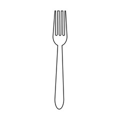 fork icon over white background. vector illustration