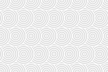 Foto op Plexiglas Cirkels cirkels naadloos behang wit