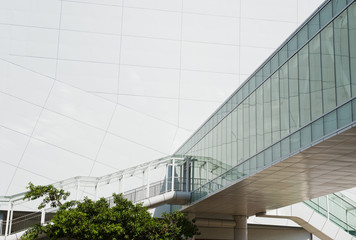 Fototapeta premium Glass stairs to the large business conference center.