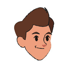 man cartoon icon over white background. colorful design.  vector illustration