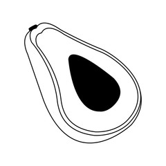 avocado vegetable icon over white background. vector illustration