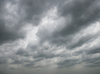 Background of dark clouds before a thunder-storm.
