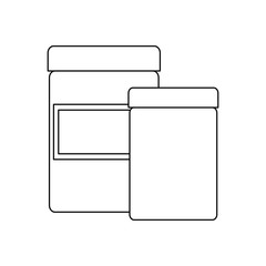 medicine bottle icon over white background. vector illustration