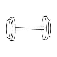 dumbbell icon over white background. vector illustration