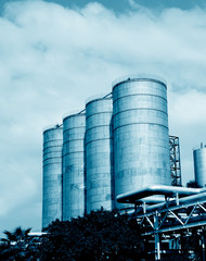 oil refinery in a factory..