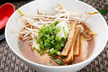 shoyu ramen. Japanese style noodles.