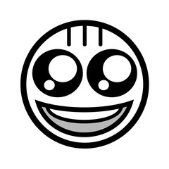 Fototapeta premium funny happy face draw