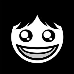 funny happy face draw