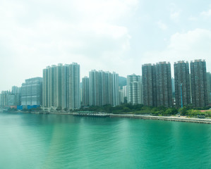 Fototapeta na wymiar Beautiful scene of Hong Kong skyline.
