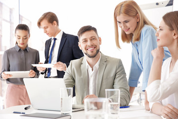 Group of people at business presentation © Africa Studio