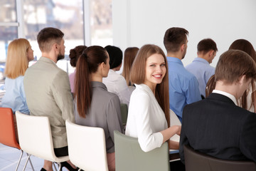 Group of people at business presentation © Africa Studio
