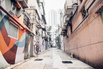 graffiti alley in hong kong