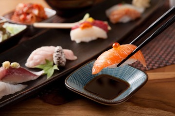 salmon sushi, 연어초밥