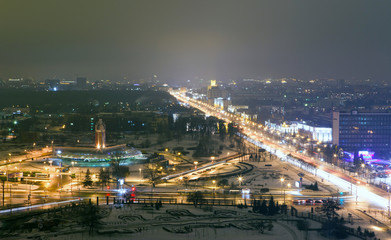 Fototapeta premium Minsk city at night