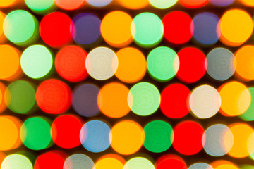 Defocused lights, colorful circles abstraction