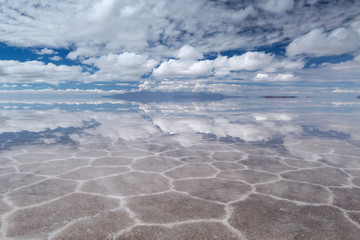 Fototapeta na wymiar Uyuni Saline (Salar de Uyuni), Aitiplano, Bolivia