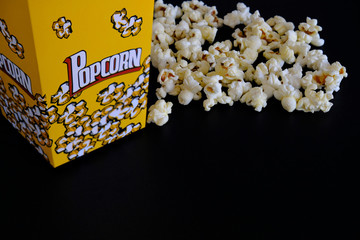 isolated popcorn on the table - 142980667