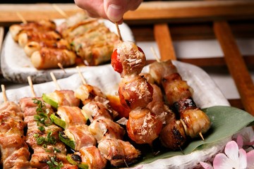 assorted skewers