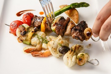 assorted skewers