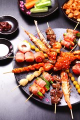 assorted skewers