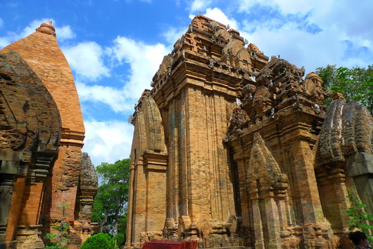 Po Nagar towers at mouth of C&aacute;i River, Nha Trang, Vietnum