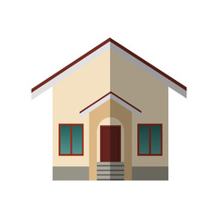 modern house icon over white background. colorful design. vector illustration