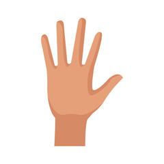 Fototapeta premium human hand icon over white background. colorful design. vector illustration