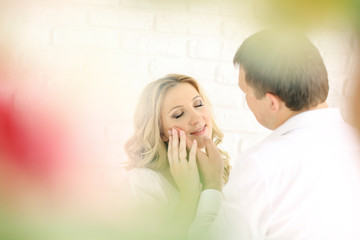portrait of a beautiful loving husband and wife
