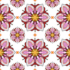 Fototapeta na wymiar Summer theme seamless pattern, abstract floral background, wallpaper, spring and summer theme for your design. Doodle style. Place the pattern on your canvas and multiply.