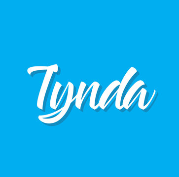 tynda, text design. Vector calligraphy. Typography poster.
