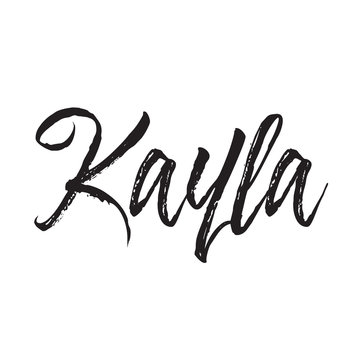 kayla, text design. Vector calligraphy. Typography poster.