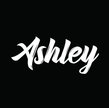 ashley, text design. Vector calligraphy. Typography poster.