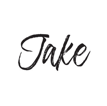 jake, text design. Vector calligraphy. Typography poster.