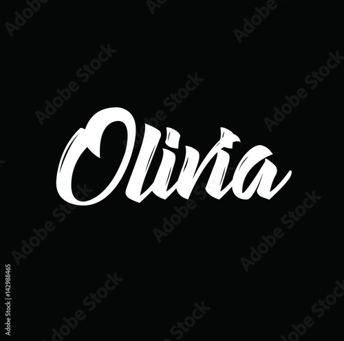 "olivia, text design. Vector calligraphy. Typography poster." fichier