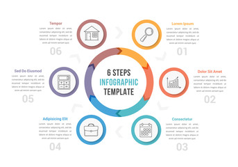 Circle Diagram with Six Steps
