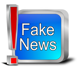 Fake News button - 3D illustration