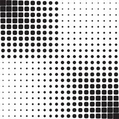 Abstract seamless geometric pattern from figures of different sizes, halftone