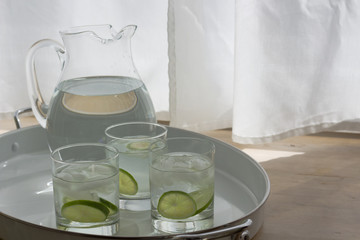 Water Pitcher and Glasses