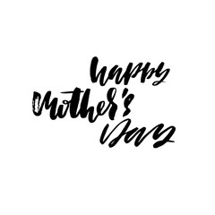 Mother's Day greeting card. Handwritten lettering. Vector calligraphy inscription.