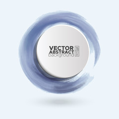 Color ink round stroke on white