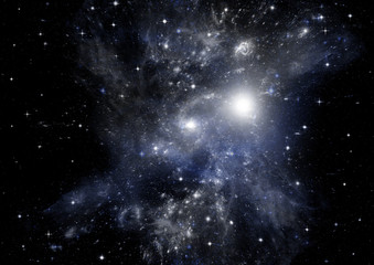 Fototapeta premium galaxy in a free space