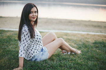 girl by the river