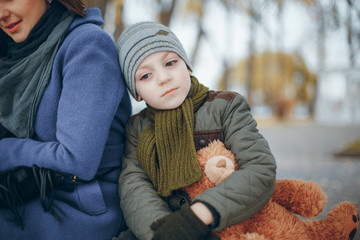 Obraz premium boy with mum