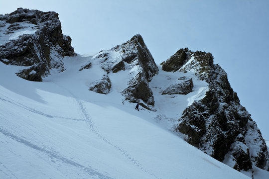 Climber on the mountain