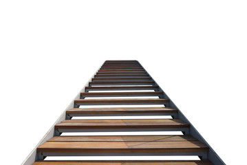 Timber staircase isolated