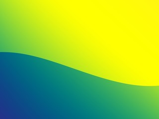 Simple green and yellow wave abstract fractal background with text and image space.