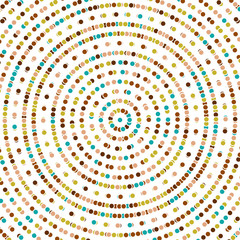 Geometric modern colorful pattern. Fine ornament with dotted elements