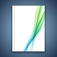 Modern colorful abstract swoosh wave folder
